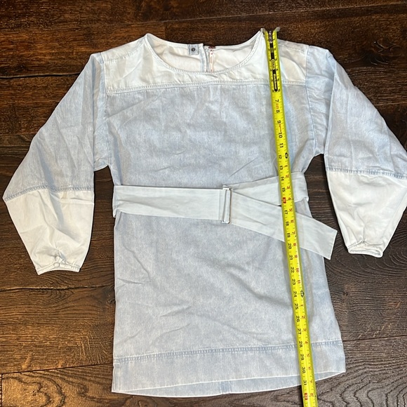 Free People Ora Denim mini dress light combo - Picture 5 of 5
